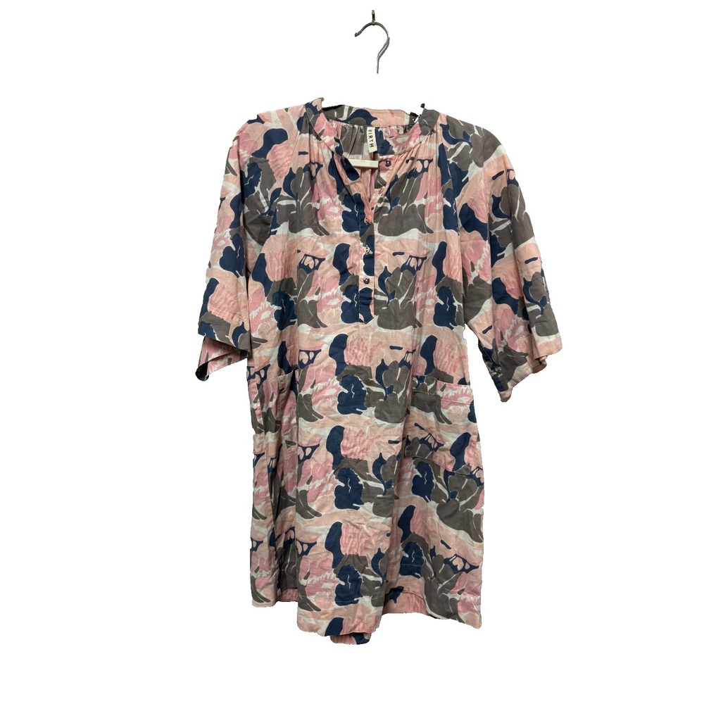 Mirth Faro Short Dress Blush Pink Blue Small reef in shortcake